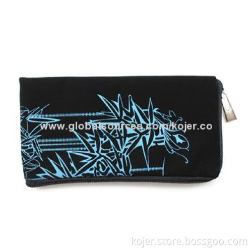 Velvet Zipper Pouch for iPhone 4 with Quality Zipper Slider and Lanyard